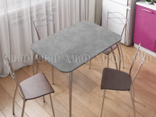 Стол кухонный обеденный бетон серый